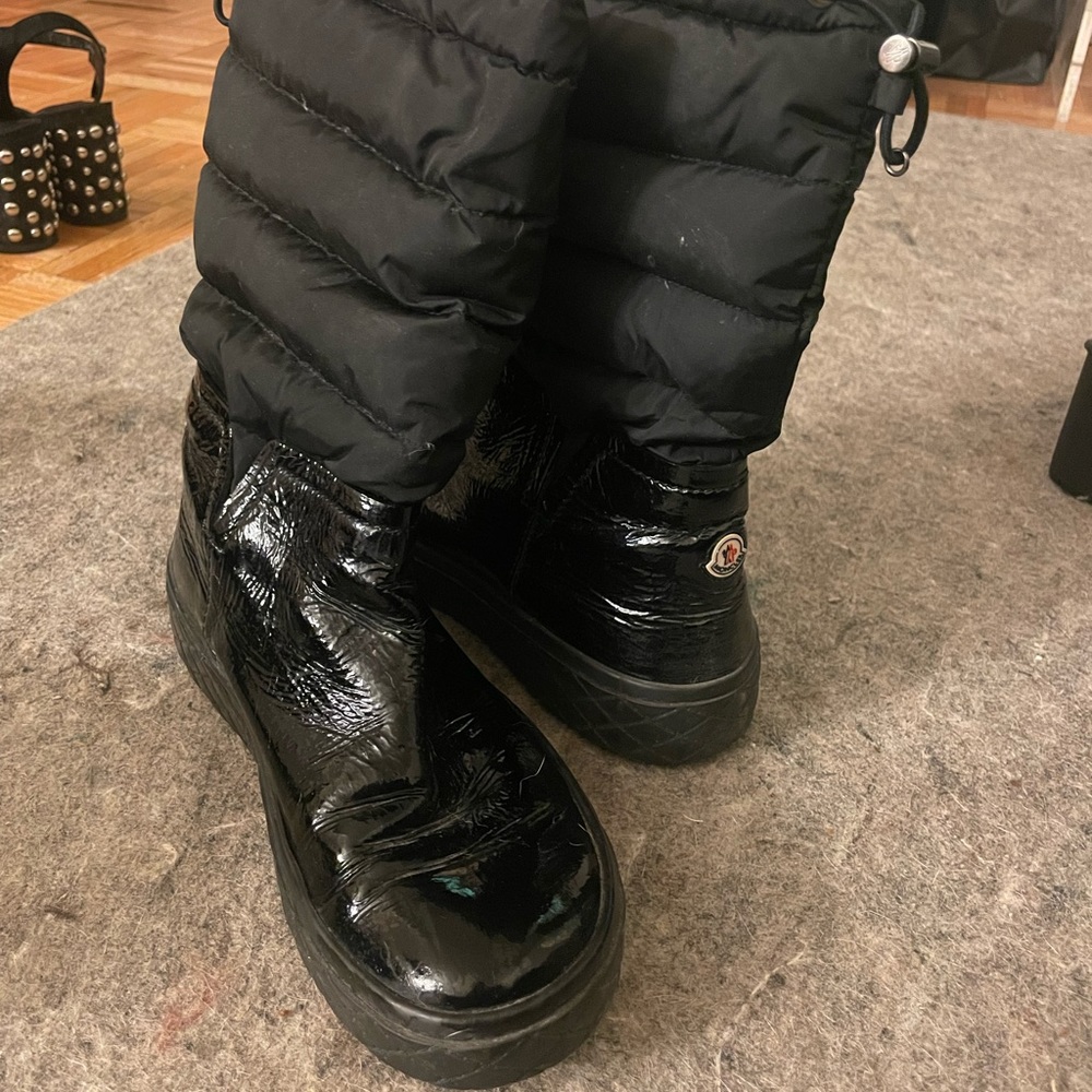 Moncler black rain/snow boots. Great condition.